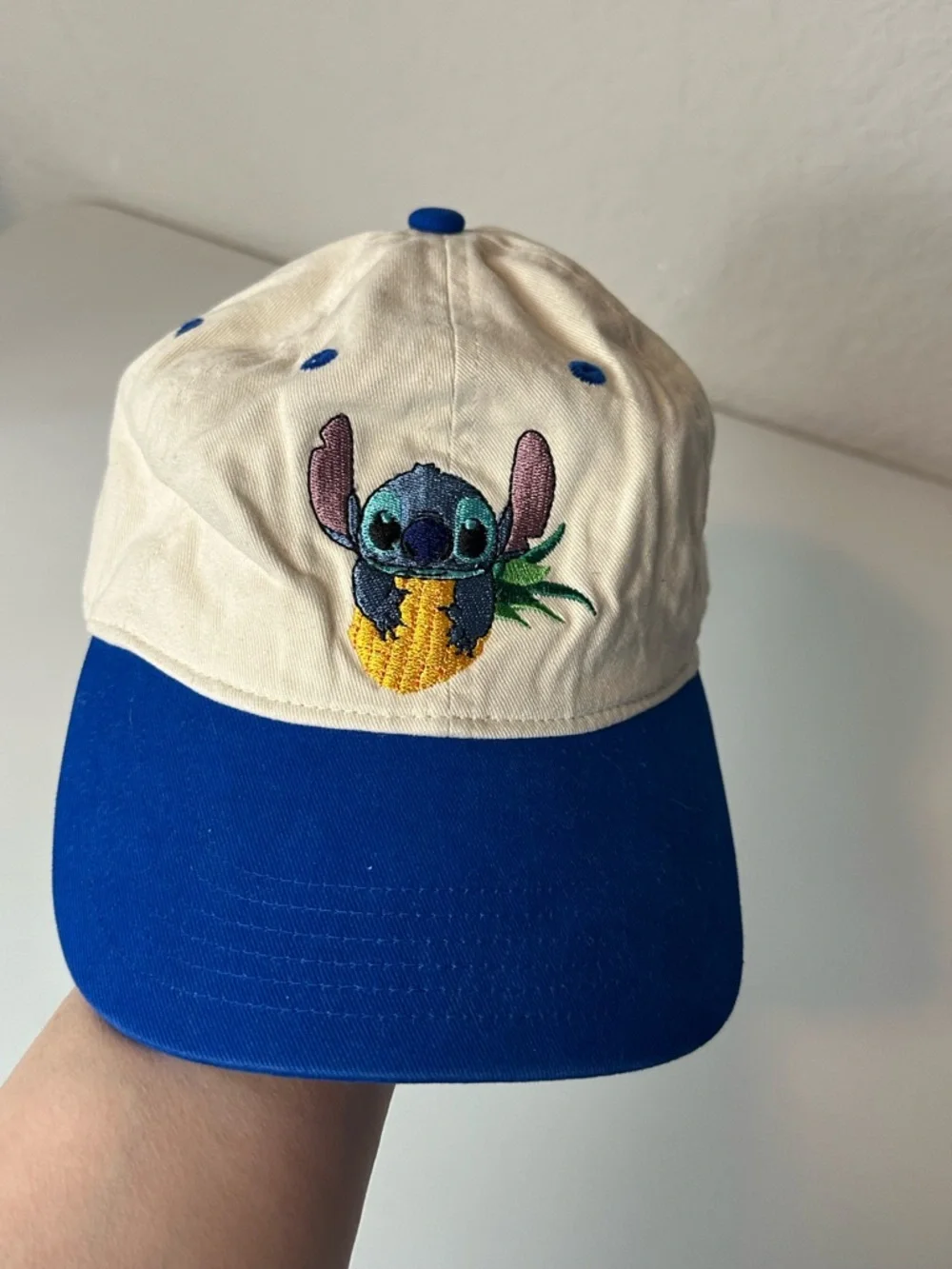 Disney LILO & Stitch Adult Embroidered Stitch Pineapple Classic Two Tone Dad Hat
